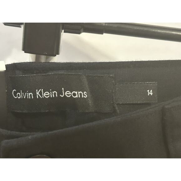 NWT Calvin Klein Jeans Black Trousers Women's size 14 - Picture 3 of 6